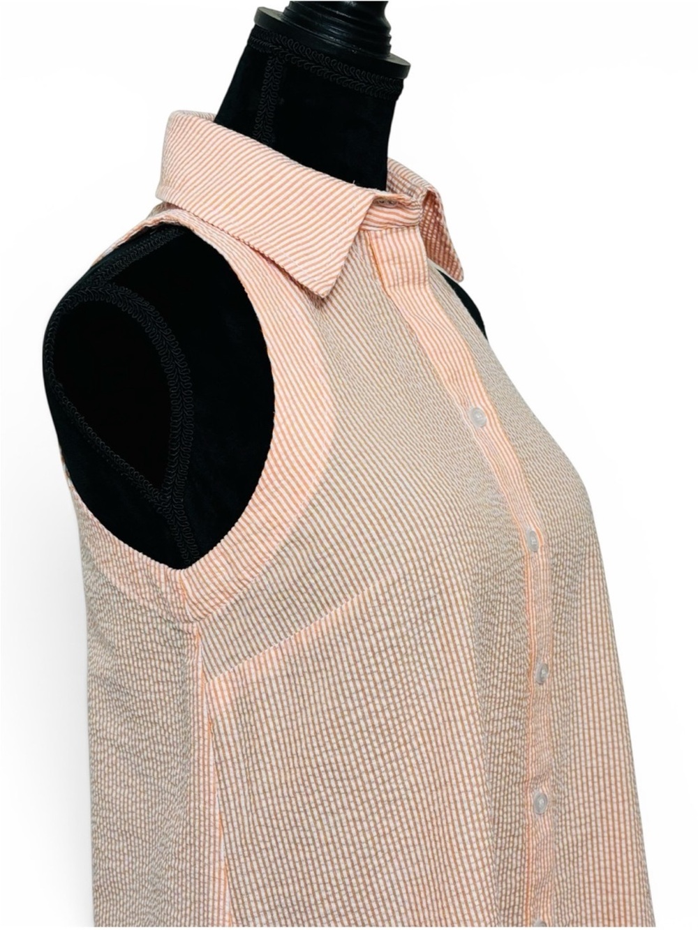 Finley Seersucker Swing Dress Orange and White sz Small NWOT adorable!! - Picture 10 of 15